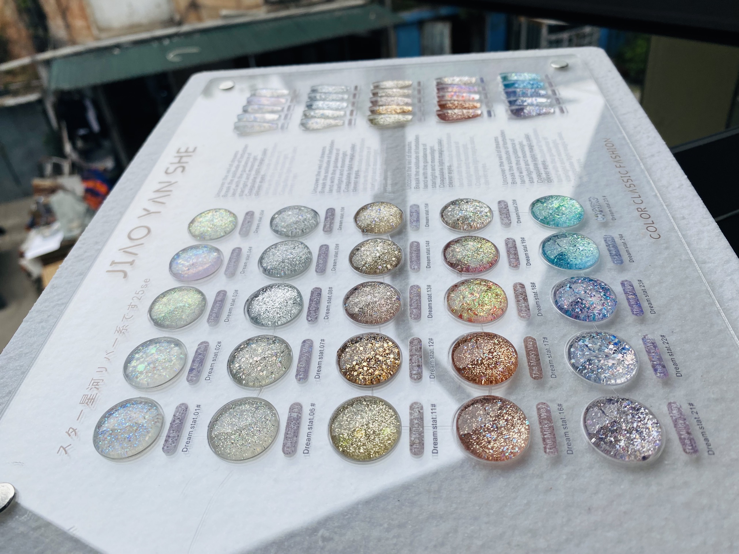 Set sơn Nhũ Starry Jiao 25 màu +tặng kèm bảng màu