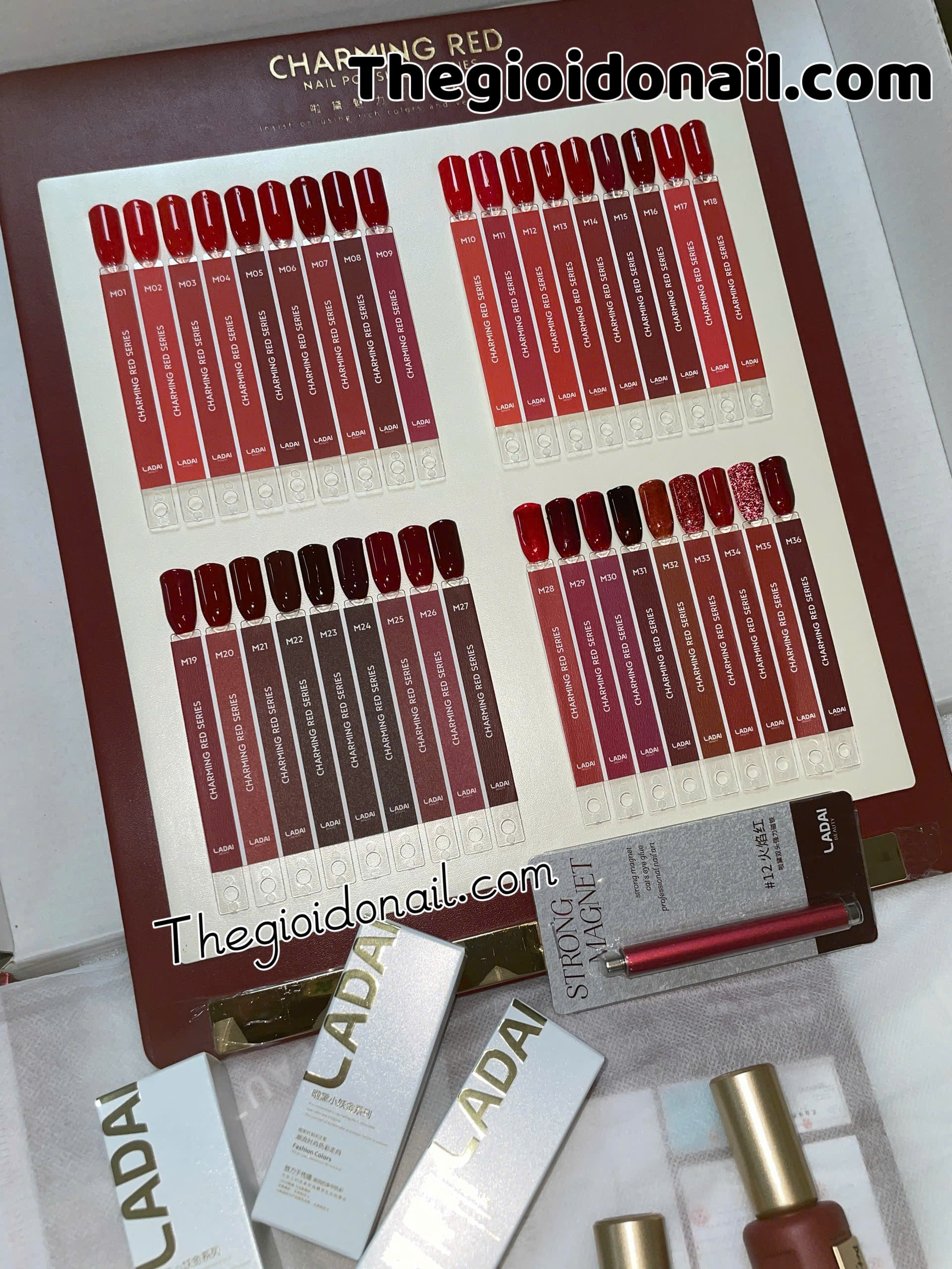 Set sơn đỏ Ladai 36 màu