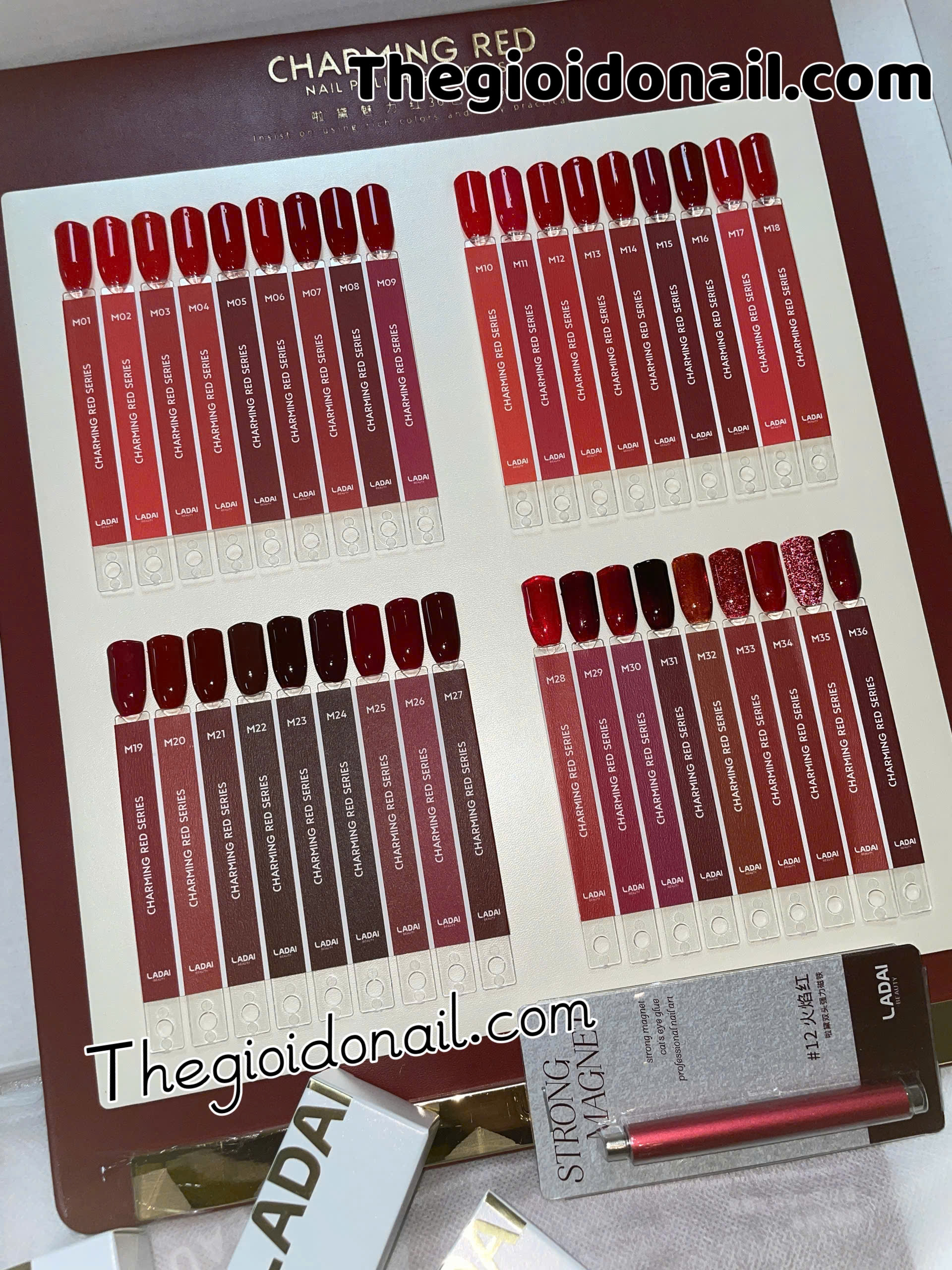 Set sơn đỏ Ladai 36 màu