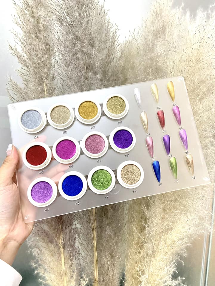 Set tráng gương mix (12 màu )
