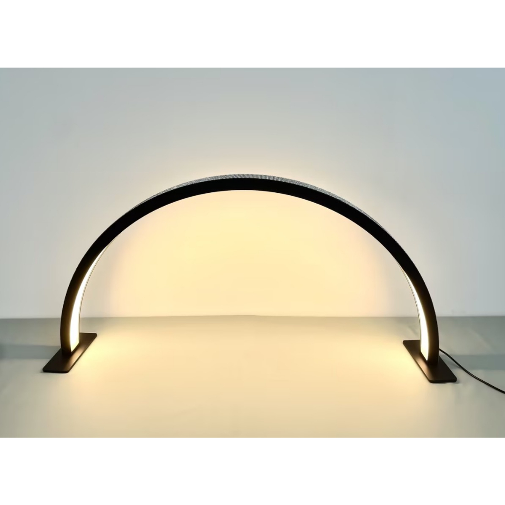 Đèn led bán nguyệt đính đá  Đen