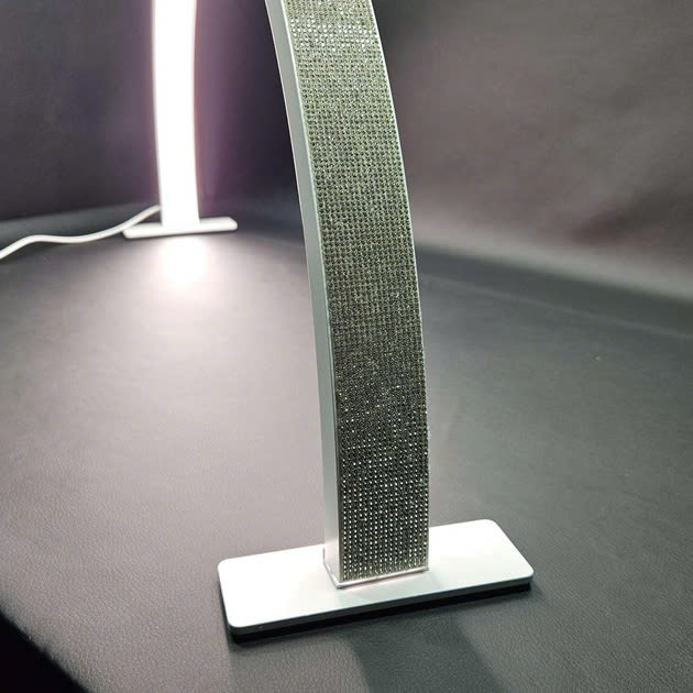 Đèn led bán nguyệt đính đá  Trắng