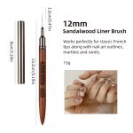Cọ Nét Cán Gỗ Nail Brush - 12 mm
