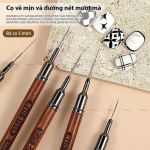 Cọ Nét Cán Gỗ Nail Brush - 18 mm