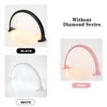 Đèn led bán nguyệt màu trơn Đen
