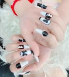 Charm nơ đen/ trắng