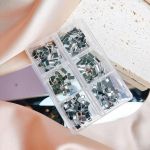 Đá chân keo chữ nhật 6 size -màu trắng