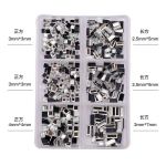 Đá chân keo chữ nhật 6 size -màu trắng