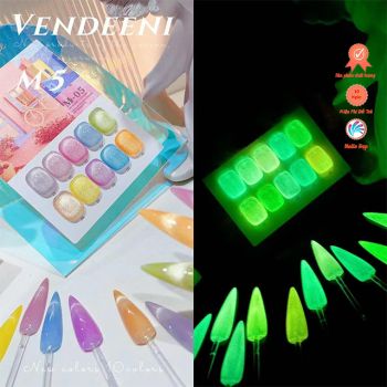 Set mắt mèo thạch dạ quang (10 màu) M5