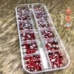 Đá chân keo mix size - đỏ lửa