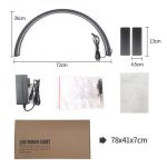 Đèn led bán nguyệt đính đá  Trắng